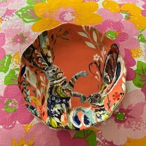 Starla M. Halfmann Dancing Hares plate for Anthropologie